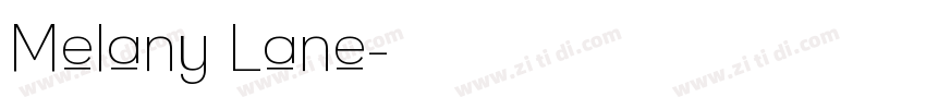Melany Lane字体转换